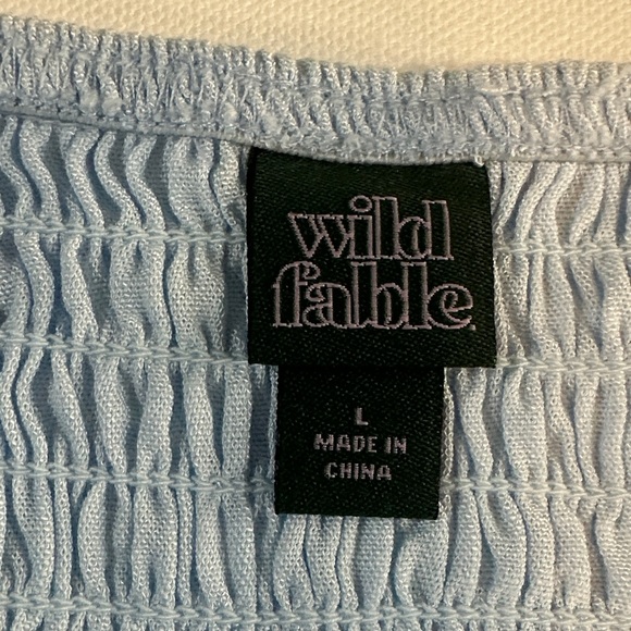 Wild Fable Sleeveless Button Front Romper in Light Blue NWT Size L - Picture 2 of 5